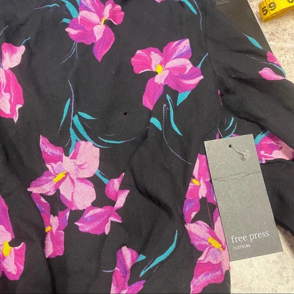 Free Press Notch Collar Surplice Long Sleeve Top - Picture 11 of 11